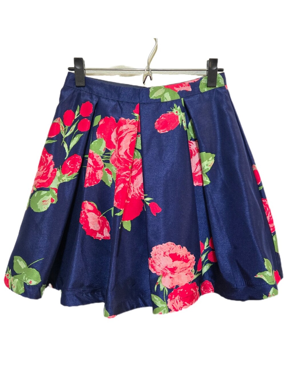 SEQUIN HEARTS Floral Pleated Mini Skirt in Blue Red Pink Juniors Size 5